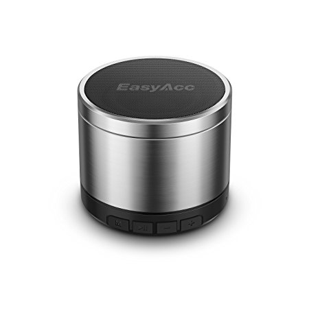 EasyAcc Mini 2 Portable Bluetooth 4.1 Speaker with 5W Driver, Enhanced Bass, 10-Hour Playtime, FM Radio and More - Silver