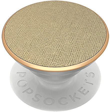 PopSockets PopGrip - Expanding Stand and Grip with Swappable Top - Saffiano Gold