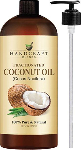 Fractionated Coconut Oil – 100% Pure & Natural Premium Therapeutic Grade – Huge 16 OZ - Coconut Carrier Oil for Aromatherapy, Massage, Moisturizing Skin & Hair