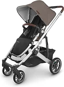 Cruz V2 Stroller - Theo - Dark Taupe | Silver Frame | Chestnut Leather