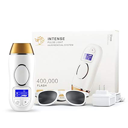 SELENECHEN IPL Hair Removal,Permanent Hair Removal 400,000 Flashes LCD Screen Hair Removal with Goggles for Home Use,Painless Hair Removal for Face & Body
