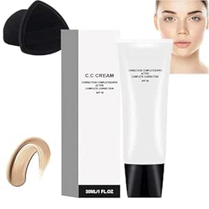 CC Cream,Skin Tone Adjusting CC Cream,CC Cream Self Adjusting For Mature Skin,Skin Sunscreen,Cosmetics CC Cream,Skin Toning Cc Cream, Sunscreen And Foundation (lvory-1PCS)