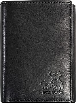 Bull Guard Genuine Nappa Leather Trifold Wallet For Men RFID And ID Window