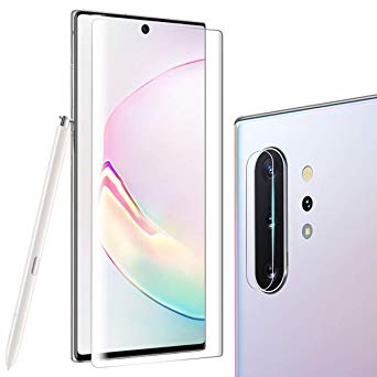 Tempered Glass Screen Protector for Samsung Note 10, S Pen Compatible, Include Camera Lens Protector and Installation Tools[Case Friendly][Full Coverage][HD Clear]