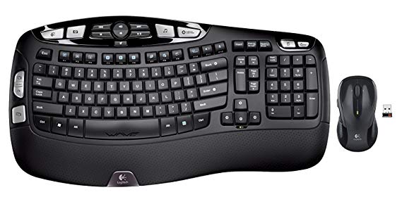 Logitech MK550 Wireless Wave Keyboard and Mouse Combo — Includes Keyboard and Mouse, Long Battery Life, Ergonomic Wave Design