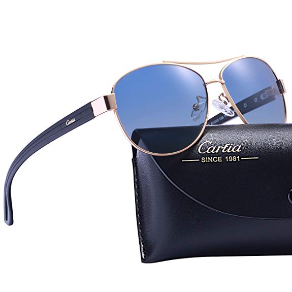 Carfia Polarized Sunglasses for Women 100% UV400 Protection Lightweight Comfort Design