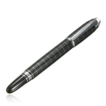 Fashion Elegant Baoer Black with Silver Cross-line Pen 79 Rollerball Pen