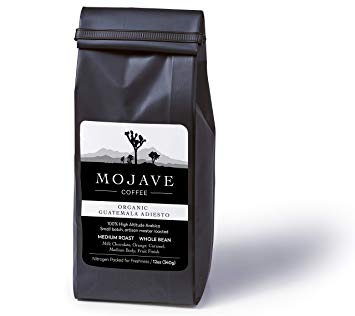 Mojave Coffee USDA Organic Guatemala Huehuetenango, Adiesto Cooperative, Single-Origin, Small-Batch, Fresh Roasted, Fair Trade Direct Trade,100% High-Altitude Premium Arabica, Medium 12oz (Whole Bean)