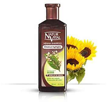 Hair Shampoo Henna Chestnut - Colour and Shine - 300 Ml / Natural & Organic