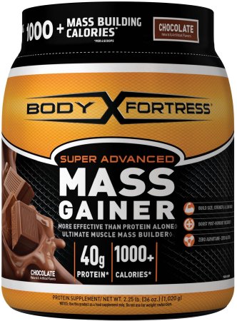 Body Fortress Super Advanced Mass Gainer, Chocolate, 2.25 Pounds