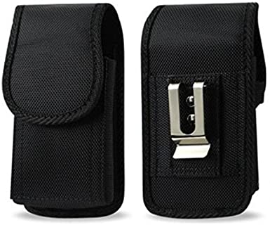 Golden Sheeps Military Grade Heavy Duty Holster Nylon Metal Clip Compatible with Insulin Pump, CGM Device, Glucose Meter, Inhaler, Rugged Nylon Canvas Carrying Case with Belt Clip 4 X 2.2 X 1 Inch