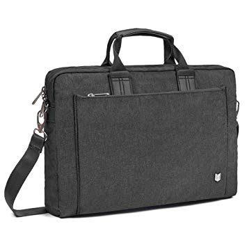 Evecase City 15-15.6 inch Laptop Briefcase Messenger Bag, Professional Water Resistant Business Laptop Shoulder Bag for Apple ASUS Acer Samsung Dell Lenovo Chromebook Ultrabook and More - Coal Gray