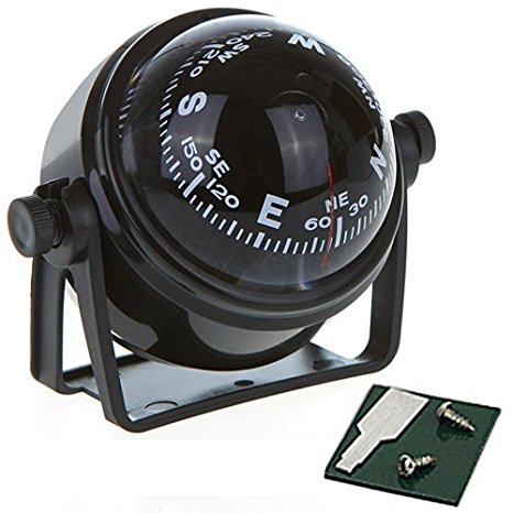 HDE Compact Marine Boat Compass with Bracket Mount