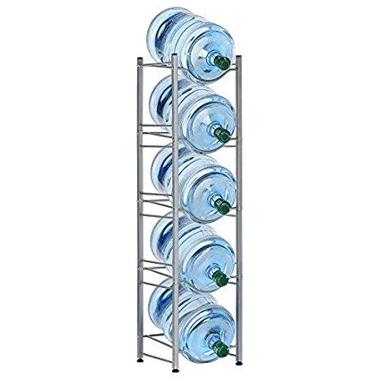 LIANTRAL Water Cooler Jug Rack, 5 Gallon Water Bottle Storage Rack Detachable Heavy Duty Water Bottle Cabby Rack (LT-DB053)
