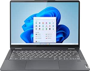 Lenovo Newest IdeaPad Flex 5i 2-in-1 Laptop,with Free Lifetime Office 2021,14" FHD  Touchscreen, Intel Core i3-1215U,8GB RAM,256GB PCIe SSD, Blacklit Keyboard,Fingerprint Reader, Storm Grey