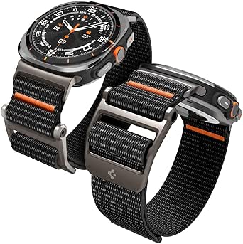 Spigen Dura Pro Flex Bracelet Compatible avec Samsung Galaxy Watch Ultra 47mm (2024) - Noir