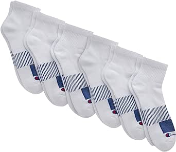 Champion Men’s Socks, Performance Moisture Wicking Ankle Socks for Men, 6-Pack