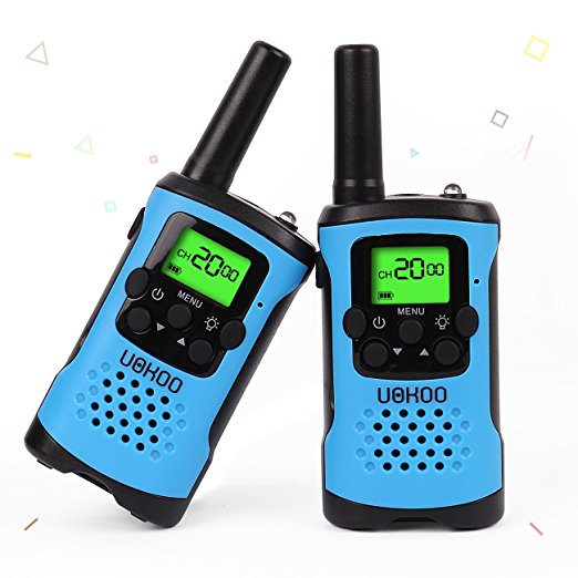 Kids Walkie Talkies, UOKOO Walkie Talkies for Kids 22 Channel FRS/GMRS Two Way Radio Up to 3KM UHF Handheld Walkie Talkies, Toys for 5-year Old Boys, Gifts for 7-year Old Boys and Girls(Blue)