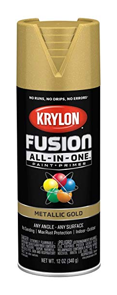 Krylon K02770007 Fusion All-in-One Spray Paint, Gold