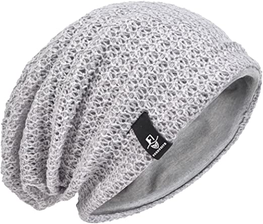 VECRY Mens Slouchy Beanie Knit Skull Cap Lined Baggy Winter Summer Hat