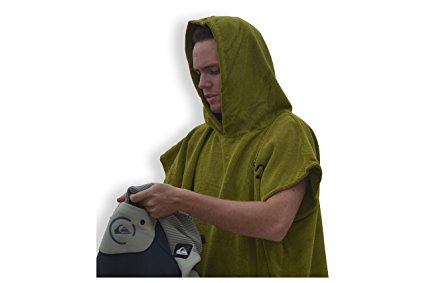Cor Surf Changing Towel Poncho Robe With Hood | One Size Fits All | Available in Green, Light Blue, Dark Blue and Dark Grey |Great for changing out of your Wetsuitt