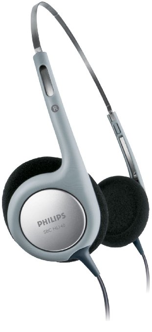 Philips SBCHL140/10 Ultra Lightweight On-Ear Cabled Headphones (Grey)