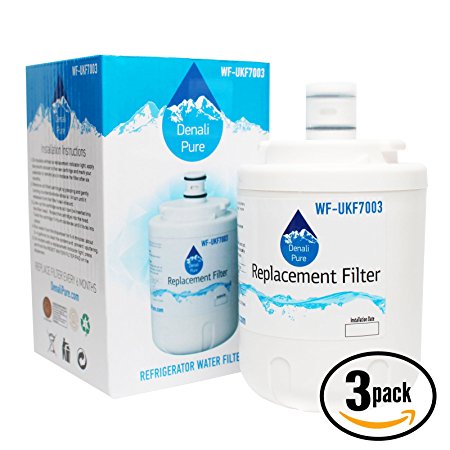 3-Pack Replacement UKF7003 Water Filter for Maytag, Jenn-Air, Dacor Refrigerators - Compatible with Maytag UKF7003, Jenn-Air JCD2389GES, MSD2454GRW, MZD2766GEW, MZD2766GES, MZD2766GEB, UKF7003AXX, MSD2756GEW, MSD2756GES, MSD2757AEW, MSD2454FRW, MSD2456GEB, MSD2756DEB, MSD2758GEW, MSD2754GRW, MSD2555DRW, MSD2456GEQ, MSD2456GEW, MSD2758DRW, MSD2556AEA, MSD2456DEW, MSD2732GRW, MSD2758DRB, MSD2756AEB, MZD2768GEW, MSD2432GRW, MZD2752GRS, MSD2434GEW, MSD2422GRW, UKF7001AXX, UKF7002AXX, UKF7003P