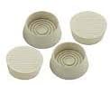 Felt Gard Non-Slip Rubber Castor Cups For Wooden Floors, Beige 44mm pack of 4