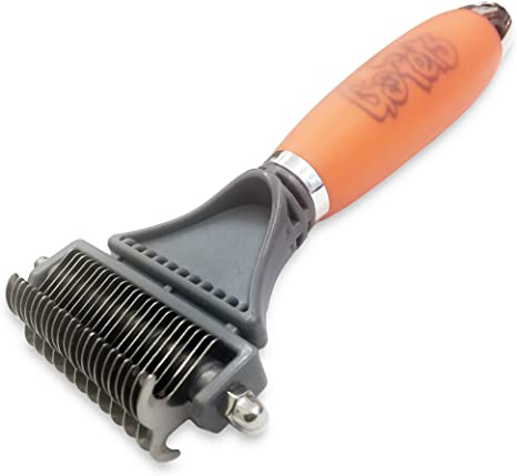 GoPets Dematting Comb with 2 Sided Professional Grooming Rake for Cats & Dogs