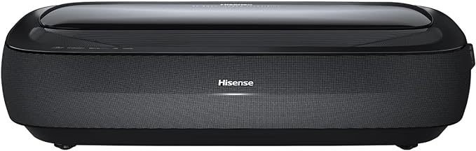 Hisense 100L9G 4K UHD Tri-Laser Ultra Short Throw Projector - 3000 Lumens Android TV HDR10 Dolby Atmos 40W Audio, Built-in Alexa & Google Assistant, Laser TV for Home Theater - Projector Only