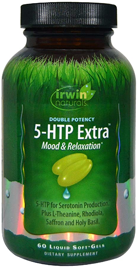 Irwin Naturals Double Potency 5-HTP Extra Supplement, 60 Count ( Pack of 3 )