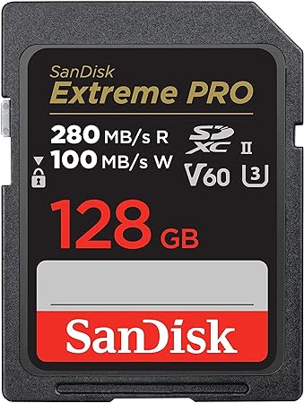 SanDisk 128GB Extreme PRO SDXC UHS-II Memory Card - C10, U3, V60, 6K, 4K UHD, SD Card - SDSDXEP-128G-GN4IN