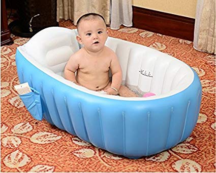 Cho Cho European Standard Inflatable Baby Bath Tub with Pump (Multicolor)
