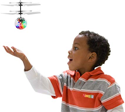 NimNik Flying Ball Toy Gift for 6 Year Old - Hand Controlled Mini Drone Infrared Induction RC Helicopter with Flashing UFO LED Lights | Fun Gifts for 5 7 8 9 10 Year Olds Boys Girls Secret Santa