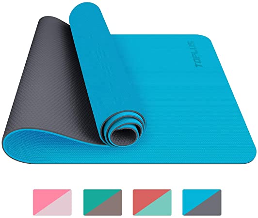 TOPLUS Yoga Mat, Classic Pro Yoga Mat TPE Eco Friendly Non Slip Fitness Exercise Mat with Carrying Strap-Workout Mat for Yoga, Pilates and Gymnastics 183 x 61 x 0.6CM