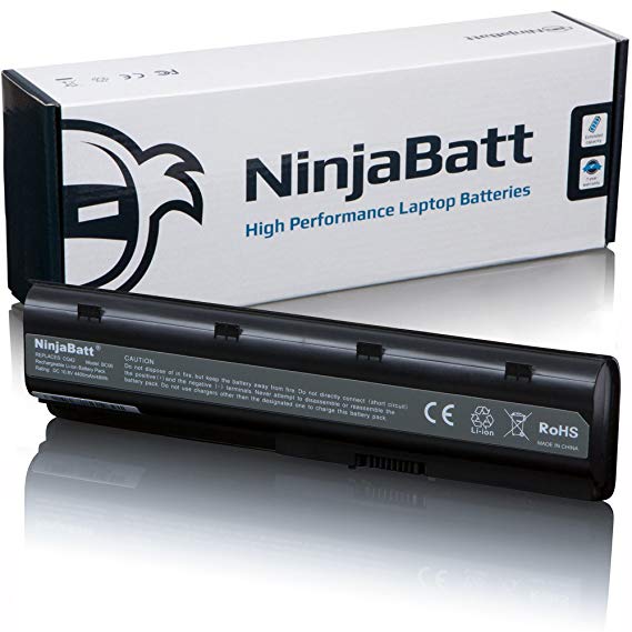 NinjaBatt Laptop Battery for HP MU06 586007-851 G72-227WM HSTNN-CBOX HSTNN-LBOW HSTNN-Q64C – High Performance [6 Cells/4400mAh/48wh]