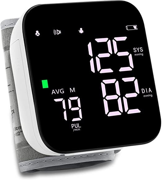 Blood Pressure Machine, Large LED All-Screen & Full Automatic Wrist High Blood Pressure Monitors, Accurate Digital Blood Pressure Cuff for Home Use, BP Monitor Backlit Display with 90x2 Reading Memory