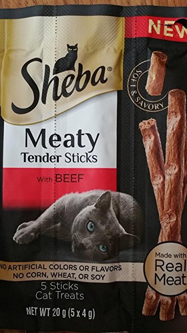 Sheba Meaty Tender Sticks With Beef Flavor 5-Breakable Sticks