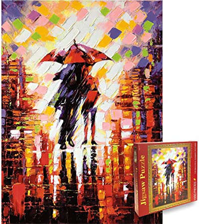 1000 Piece Jigsaw Puzzle, Large Finished Size: 27.56" x 19.69"The Beautiful Jigsaw Puzzle Picture(Wind and Rain Together)