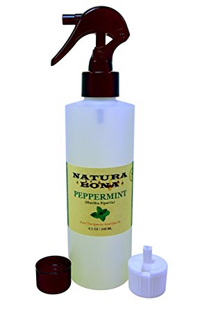 Pure Peppermint Spray Oil - Use at Home to Naturally Repel Ants, Spiders, Mice, Mosquitoes, Roaches and More. (8 oz Trigger Spray / Flip Top Pourer)