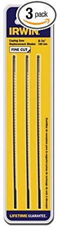 IRWIN Tools Coping Saw Blades, Fine, 3-pack (2014501)