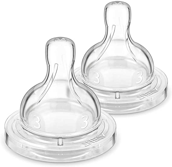 Philips Avent Anti-Colic Teats, 3 Months  Medium Flow, 2 Pack, SCF633/27