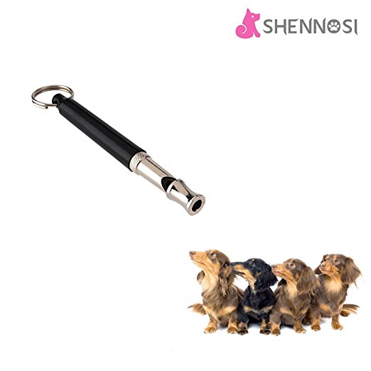SHENNOSI® Dog Whistle to Stop Barking - Bark Control for Dogs - Patrol Ultrasonic Sound Repellent Repeller - Black and Silver Training Deterrent Whistle - Train Your Dog