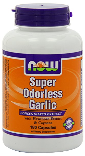 Now Foods Super Odorless Garlic 50mg, 180 Vcaps