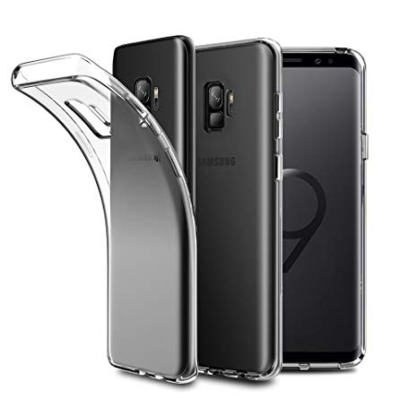 Samsung Galaxy S9 Case, EasyAcc Soft TPU Case Crystal Clear Transparent Slim Anti Slip Case Back Protector Cover Shockproof for Samsung Galaxy S9 5.8''