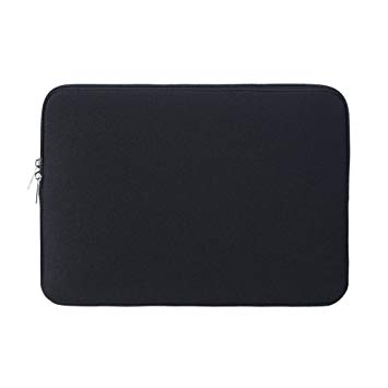 RAINYEAR 14 Inch Laptop Sleeve Case Protective Soft Neoprene Padded Cover Zipper Carrying Bag for 14" Notebook Computer Chromebook Tablet Ultrabook of Dell HP ThinkPad Lenovo Toshiba Asus Acer(Black)