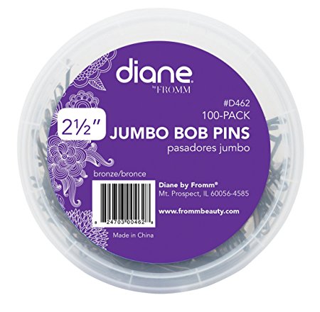 Diane 2.5" Jumbo Bob Pins, Bronze, 100-pack Tub