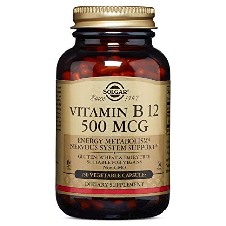 Solgar - Vitamin B12, 500 mcg, 250 Vegetable Capsules