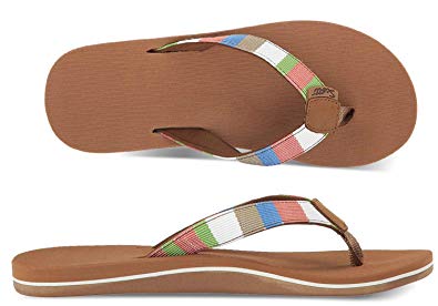 Women's Scott Anuenue Sandal | Layered Rainbow Slippers | Soft Neoprene Lining Prevents Rubbing | No Slip Flip Flops