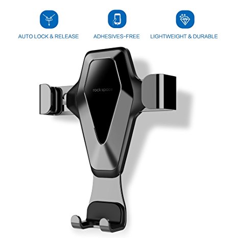 Car Phone Mount - Smart No Touch Cell Phone Car Mount, Air Vent Phone Holder with Auto Lock and Auto Release for iPhone X/8/7/7 Plus/6s/6 Plus, Samsung Galaxy/S8/Edge S7/S6/Note 5, Nexus 6, etc.